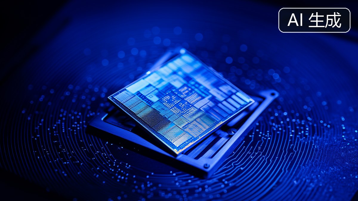 AI 生成的配图：国产 GPU 芯片与硅晶圆的抽象图