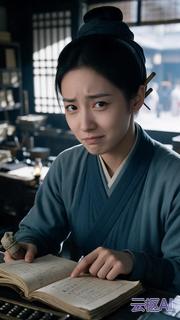 《账本里的天下》苏晚晴 表情定妆图（账房 · 女主 · 符号：算珠（化名苏青））