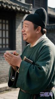 《账本里的天下》钱有德 侧面定妆图（县丞 · 符号：帽子）