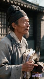 《账本里的天下》陈老吏 侧面定妆图（老吏 · 内鬼）